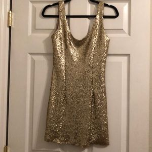 Toni Gold Sequin Bodycon Dress